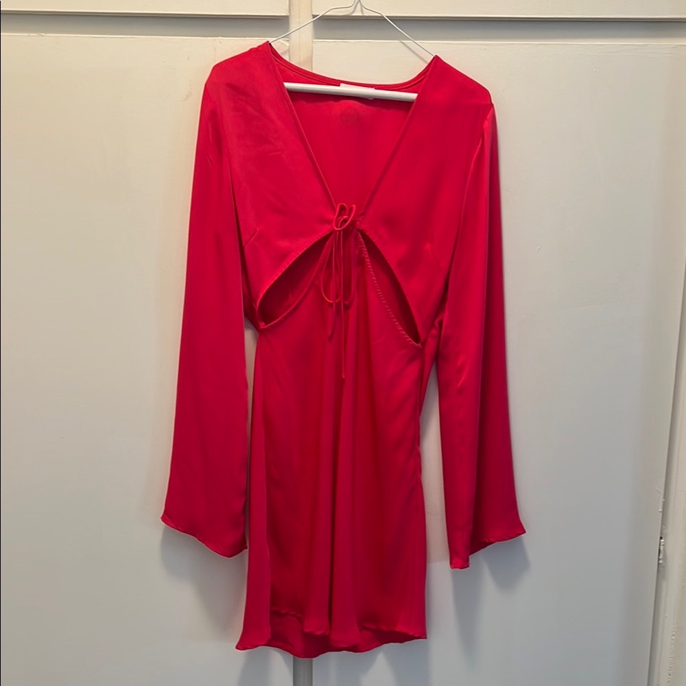 Magenta Long-Sleeve Dress